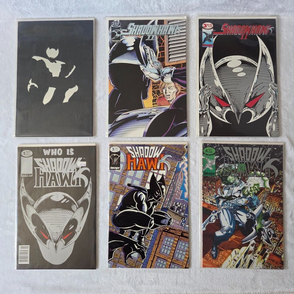 ShadowHawk Comic Lot‎ | #1 3 4 + ShadowHawk II #1–3 | 90s Image Comics